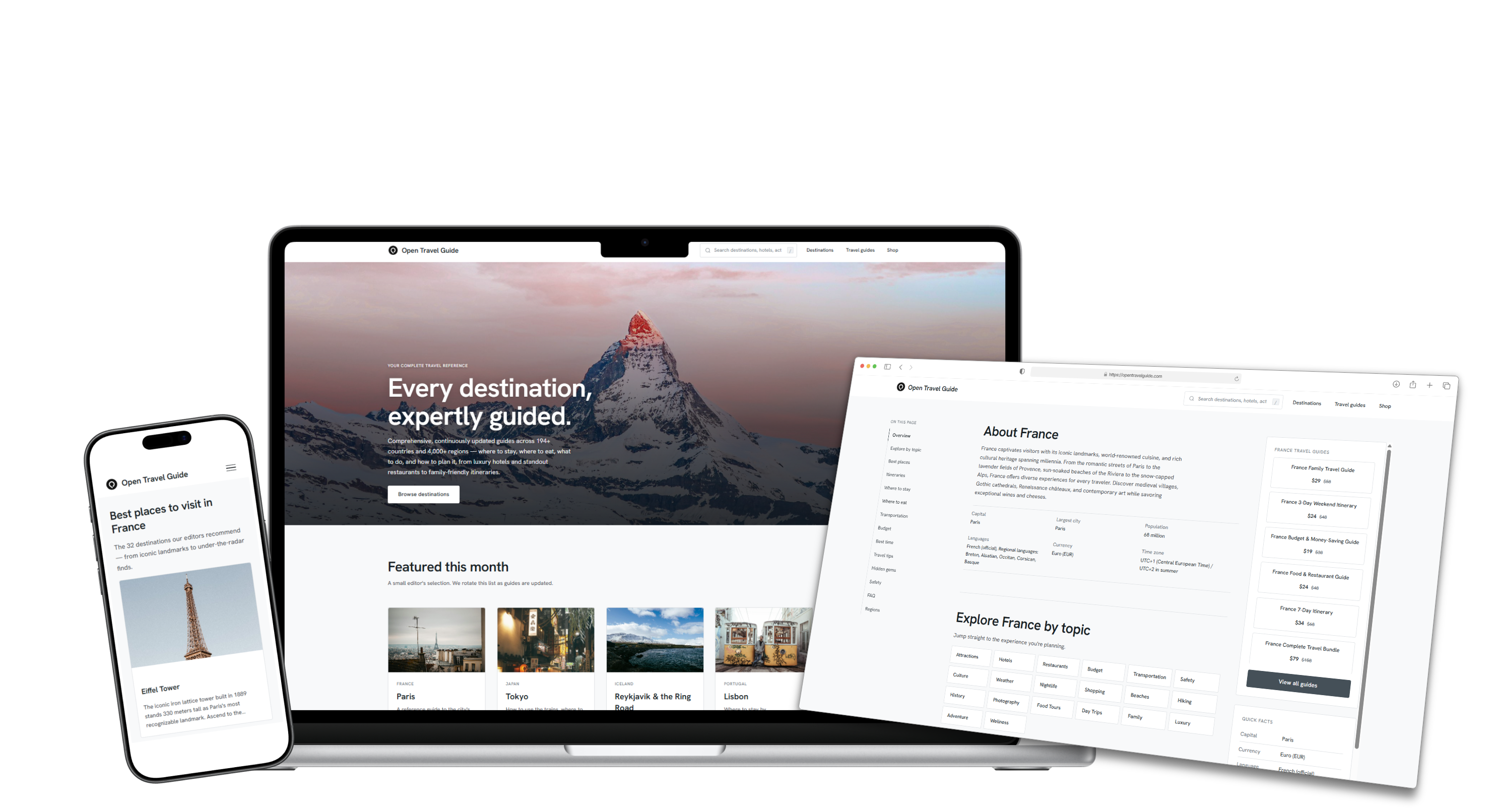 Travel Content Platform & Digital Storefront